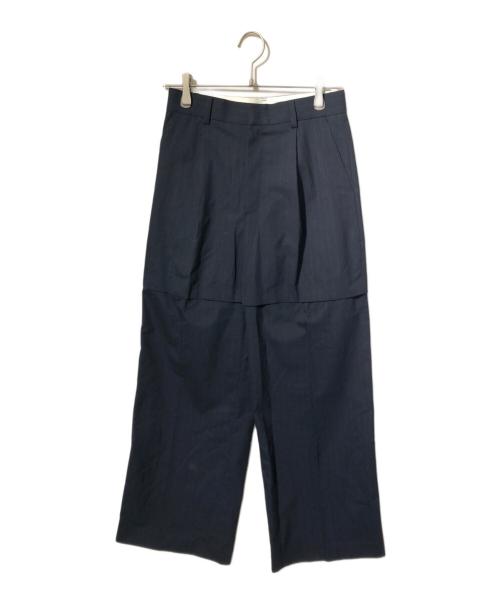 STUDIOUS（ステュディオス）STUDIOUS (ステュディオス) Pinstripe 2way Length Trousers/スラックス/ショートパンツ/ハーフパンツ ネイビー サイズ:2の古着・服飾アイテム
