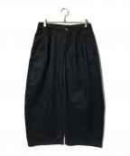 ZARAザラ）の古着「ダーツ入りワイドレッグデニムパンツ」｜インディゴ