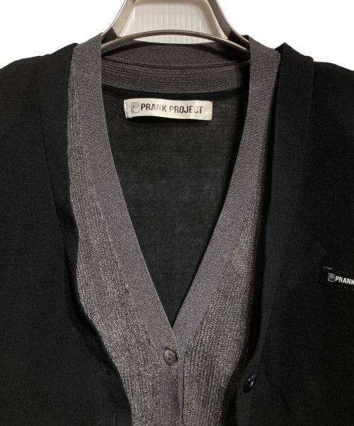 PRANK PROJECT（プランクプロジェクト）PRANK PROJECT (プランクプロジェクト) Double Front Knit Cardigan/ダブルフロント・ニットカーディガン ブラック サイズ:FREEの古着・服飾アイテム