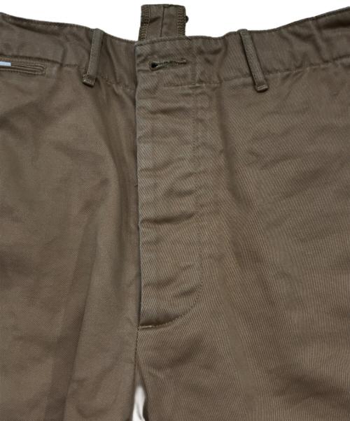 BUZZ RICKSON'S（バズリクソンズ）BUZZ RICKSON'S (バズリクソンズ) EARLY MILITARY CHINOS 1945MODEL ブラウン サイズ:印字消え　実寸参照の古着・服飾アイテム