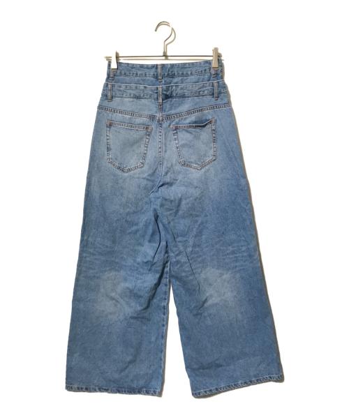CONVERSE TOKYO（コンバーストウキョウ）CONVERSE TOKYO (コンバーストウキョウ) 【HL】DOUBLE WAIST WIDE DENIM PANTS/デニムパンツ ブルー サイズ:3の古着・服飾アイテム