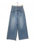CONVERSE TOKYO（コンバーストウキョウ）の古着「【HL】DOUBLE WAIST WIDE DENIM PANTS/デニムパンツ」｜ブルー