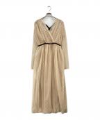 CLANEクラネ）の古着「DOT SHEER CACHECOEUR ONEPIECE」｜ベージュ