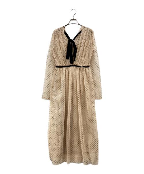 CLANE（クラネ）CLANE (クラネ) DOT SHEER CACHECOEUR ONEPIECE ベージュ サイズ:1の古着・服飾アイテム
