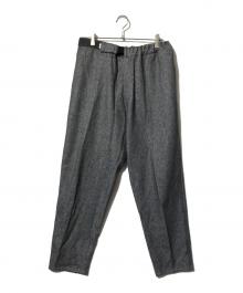 Graphpaper（グラフペーパー）の古着「C/W Denim Wide Easy Slacks」｜グレー