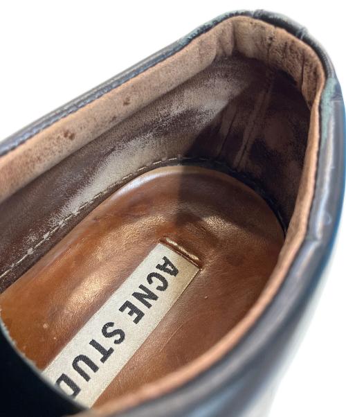 Acne studios（アクネ ストゥディオズ）Acne studios (アクネ ストゥディオズ) レザースニーカー ブラック サイズ:SIZE 42の古着・服飾アイテム