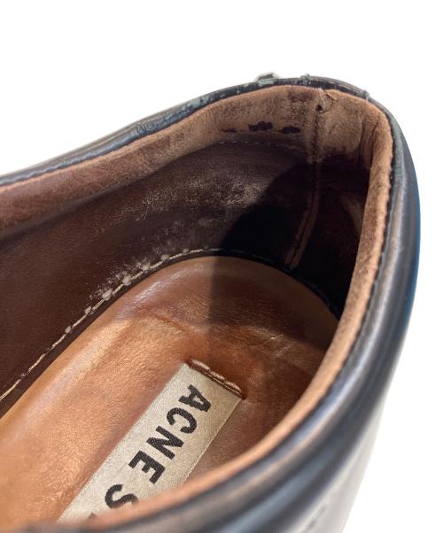 Acne studios（アクネ ストゥディオズ）Acne studios (アクネ ストゥディオズ) レザースニーカー ブラック サイズ:SIZE 42の古着・服飾アイテム