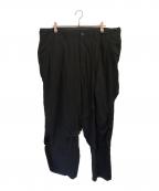Yohji Yamamoto pour hommeヨウジヤマモト プールオム）の古着「S-TAPERED TUCK PANT」｜ブラック