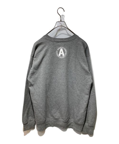 AFFA（エーエフエフエー）AFFA (エーエフエフエー) KARLプリントスウェット グレー サイズ:Ｌの古着・服飾アイテム
