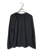 theoryセオリー）の古着「Prime Georgette Button Front Blouse/長袖ブラウス」｜ブラック