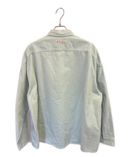 MARNI（マルニ）MARNI (マルニ) ガーメントダイコットンシャツ ライトブルー サイズ:46の古着・服飾アイテム