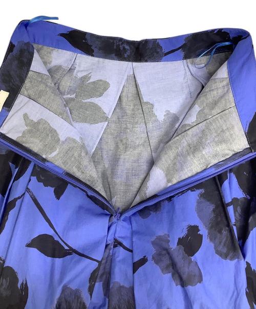 ERDEM（アーデム）ERDEM (アーデム) フローラルプリント コットンポプリン スカート ブルー サイズ:40の古着・服飾アイテム