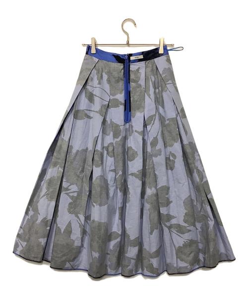 ERDEM（アーデム）ERDEM (アーデム) フローラルプリント コットンポプリン スカート ブルー サイズ:40の古着・服飾アイテム