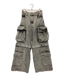 MAISON SPECIAL（メゾンスペシャル）の古着「Big Pocket 2WAY Denim Wide Cargo Pants」｜グレー