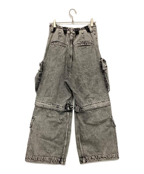 MAISON SPECIAL（メゾンスペシャル）MAISON SPECIAL (メゾンスペシャル) Big Pocket 2WAY Denim Wide Cargo Pants グレーの古着・服飾アイテム