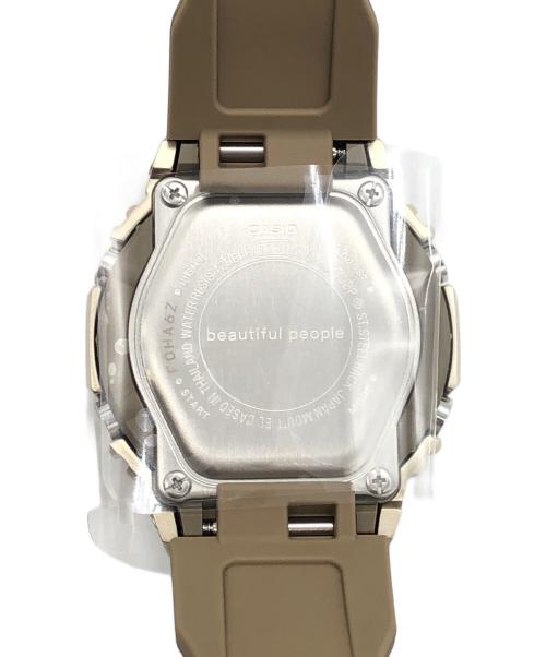 CASIO（カシオ）CASIO (カシオ) beautiful people (ビューティフルピープル) コラボレーションデジタルウォッチ ブラウン×ベージュの古着・服飾アイテム