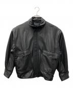 YOKEヨーク）の古着「LEATHER FLIGHT JACKET」｜ブラック
