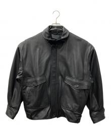 YOKE（ヨーク）の古着「LEATHER FLIGHT JACKET」｜ブラック