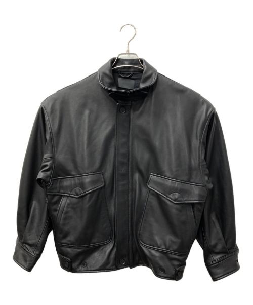 YOKE（ヨーク）YOKE (ヨーク) LEATHER FLIGHT JACKET ブラック サイズ:SIZE 2の古着・服飾アイテム