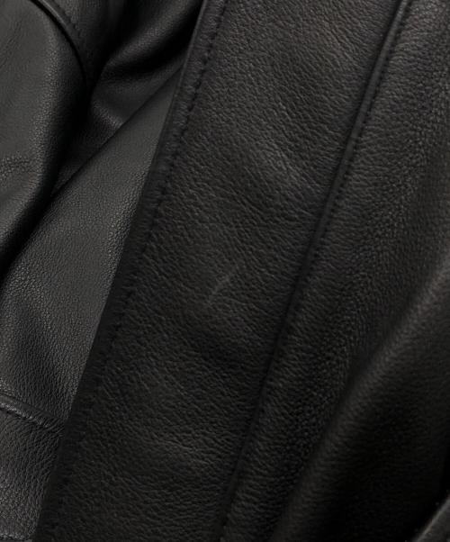 YOKE（ヨーク）YOKE (ヨーク) LEATHER FLIGHT JACKET ブラック サイズ:SIZE 2の古着・服飾アイテム