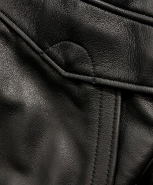 YOKE（ヨーク）YOKE (ヨーク) LEATHER FLIGHT JACKET ブラック サイズ:SIZE 2の古着・服飾アイテム