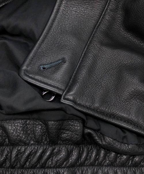 YOKE（ヨーク）YOKE (ヨーク) LEATHER FLIGHT JACKET ブラック サイズ:SIZE 2の古着・服飾アイテム