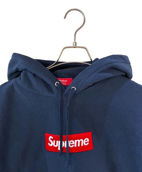 SUPREME（シュプリーム）SUPREME (シュプリーム) Box Logo Hooded Sweatshirt ネイビー×レッド サイズ:Mの古着・服飾アイテム