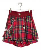 HEIHEIヘイヘイ）の古着「プリーツミニショートパンツ/Pleated mini shorts」｜レッド