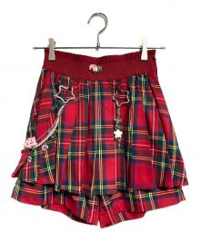 HEIHEI（ヘイヘイ）の古着「プリーツミニショートパンツ/Pleated mini shorts」｜レッド