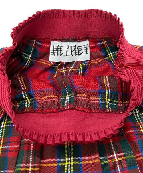 HEIHEI（ヘイヘイ）HEIHEI (ヘイヘイ) プリーツミニショートパンツ/Pleated mini shorts レッド サイズ:－の古着・服飾アイテム