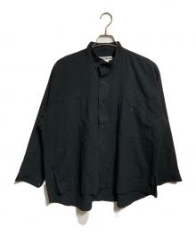 ISSEY MIYAKE（イッセイミヤケ）の古着「バンドカラーシャツ」｜ブラック