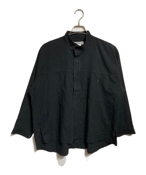 ISSEY MIYAKE（イッセイミヤケ）ISSEY MIYAKE (イッセイミヤケ) バンドカラーシャツ ブラック サイズ:2の古着・服飾アイテム