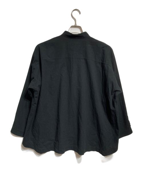 ISSEY MIYAKE（イッセイミヤケ）ISSEY MIYAKE (イッセイミヤケ) バンドカラーシャツ ブラック サイズ:2の古着・服飾アイテム