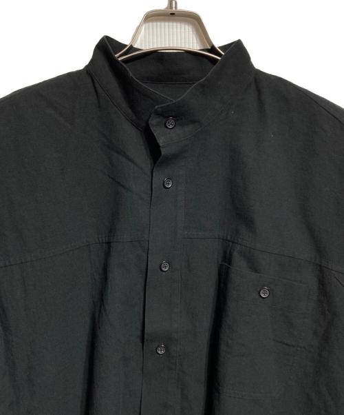 ISSEY MIYAKE（イッセイミヤケ）ISSEY MIYAKE (イッセイミヤケ) バンドカラーシャツ ブラック サイズ:2の古着・服飾アイテム