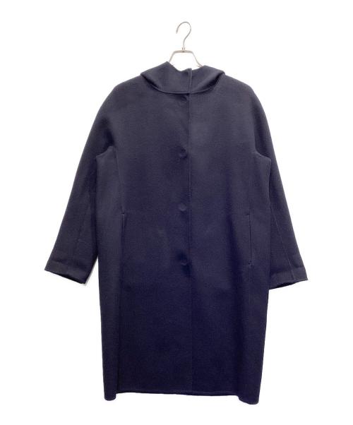 theory（セオリー）theory (セオリー) ウールカシミヤフーデッドコート ネイビー サイズ:Ｐの古着・服飾アイテム