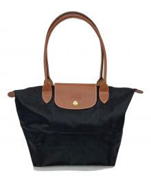 LONGCHAMP（ロンシャン）の古着「折りたたみトートバッグ」｜ブラック
