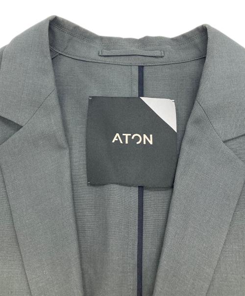 ATON（エイトン）ATON (エイトン) リネン混テーラードジャケット グリーン サイズ:SIZE 4の古着・服飾アイテム