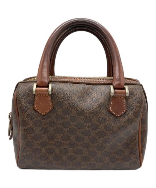 CELINE（セリーヌ）CELINE (セリーヌ) マカダム柄ミニボストンハンドバッグ ブラウンの古着・服飾アイテム