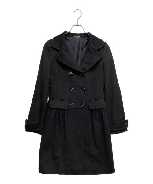 Max Mara Studio（マックスマーラ ストゥディオ）MAX MARA STUDIO (マックスマーラ ストゥディオ) ウールコート ブラック サイズ:38の古着・服飾アイテム