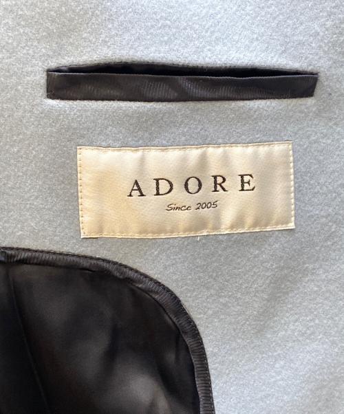 ADORE（アドーア）ADORE (アドーア) ウールチェスターコート ライトブルー サイズ:36の古着・服飾アイテム