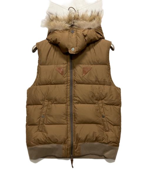 UNDERCOVERISM（アンダーカバーイズム）UNDERCOVERISM (アンダーカバーイズム) コヨーテファーダウンベスト ブラウン サイズ:2の古着・服飾アイテム