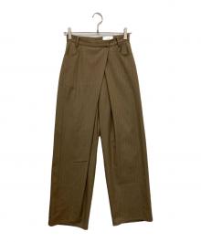 CLANE（クラネ）の古着「LOGO SWEAT TUCK WIDE PANTS」｜ブラウン