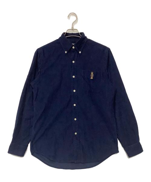 POLO RALPH LAUREN（ポロ・ラルフローレン）POLO RALPH LAUREN (ポロ・ラルフローレン) ポロベア刺繍コーデュロイシャツ ネイビー サイズ:170/92Aの古着・服飾アイテム