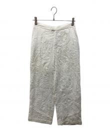 Ameri（アメリ）の古着「ATHENA CUT WORK PANTS」｜アイボリー