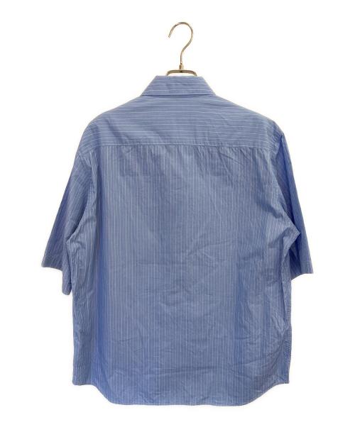 AURALEE（オーラリー）AURALEE (オーラリー) SUVIN HIGH COUNT CLOTH STRIPE HALF SLEEVED SHIRT ブルー サイズ:3の古着・服飾アイテム