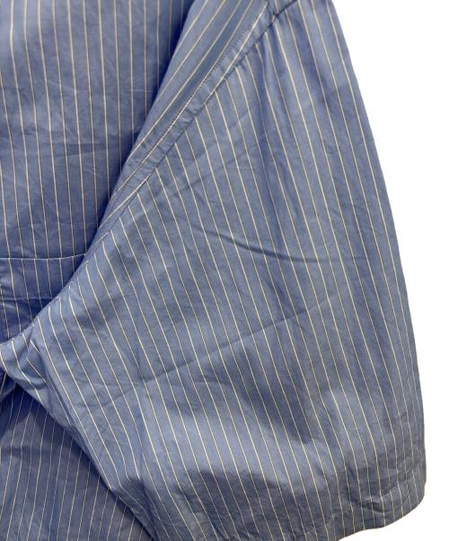AURALEE（オーラリー）AURALEE (オーラリー) SUVIN HIGH COUNT CLOTH STRIPE HALF SLEEVED SHIRT ブルー サイズ:3の古着・服飾アイテム