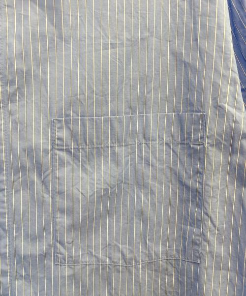 AURALEE（オーラリー）AURALEE (オーラリー) SUVIN HIGH COUNT CLOTH STRIPE HALF SLEEVED SHIRT ブルー サイズ:3の古着・服飾アイテム