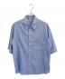 AURALEE（オーラリー）の古着「SUVIN HIGH COUNT CLOTH STRIPE HALF SLEEVED SHIRT」｜ブルー