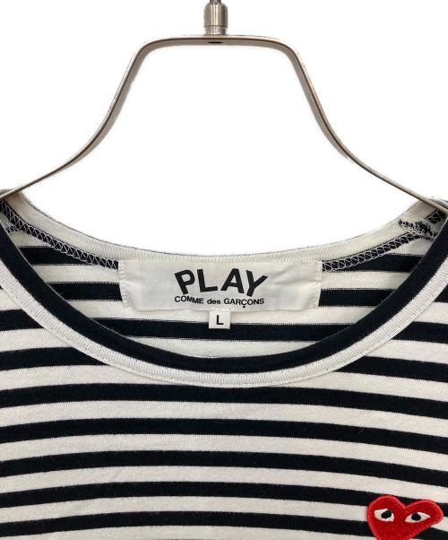 PLAY COMME des GARCONS（プレイコムデギャルソン）PLAY COMME des GARCONS (プレイコムデギャルソン) ボーダーカットソー ホワイト サイズ:SIZE Lの古着・服飾アイテム