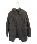 BLACK COMME des GARCONSブラックコムデギャルソン）の古着「ポリ縮絨ドッキングジャケット」｜ブラック